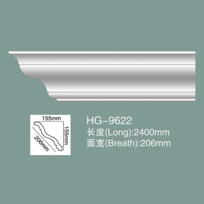 Foam Skirting Cornice Moulding Polyurethane Crown Moulding HG-9622