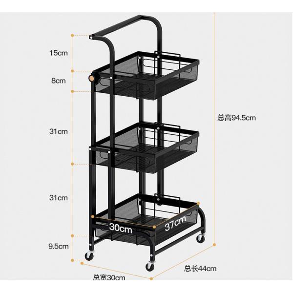 Anti Corrosion Telescopic 25kg Bearing Metal Trolley Cart