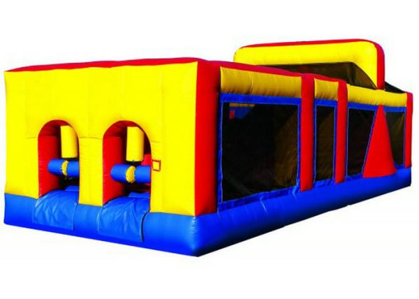 Kindergarten Baby Inflatable Obstacle Course Bouncer Digital Printing 30 * 11 * 10ft