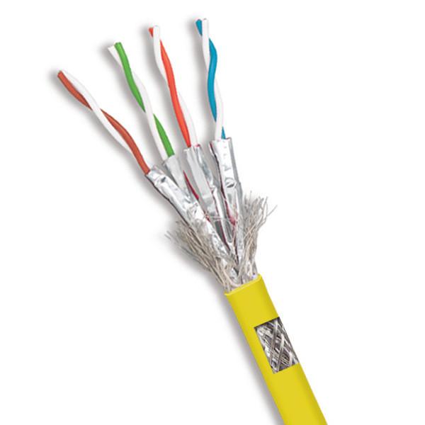1000FT SFTP CAT7A Cable 23AWG Yellow PVC Jacket Cable For 1000MHz Performance