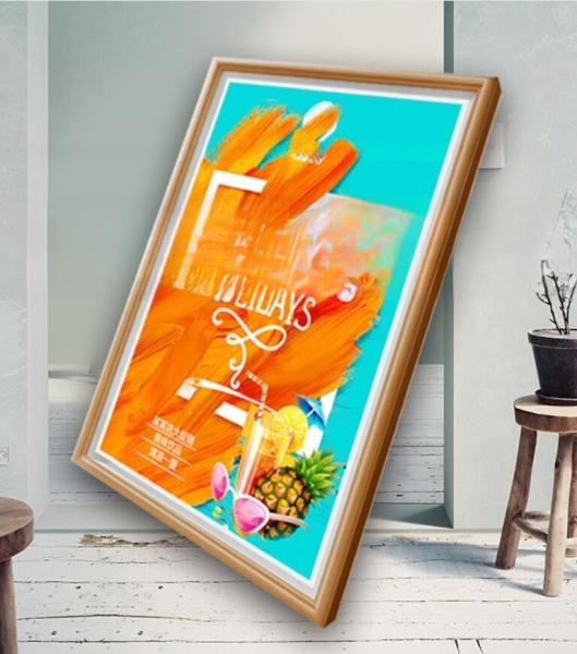 wood frame 21.5 22 inch digital art NFT display photo frame WIFI 4G network Android LCD display for advertising exhibition