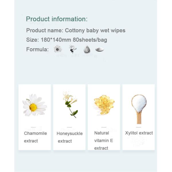 Non Woven Material Baby Cleaning Wipes With No Chemical Addition