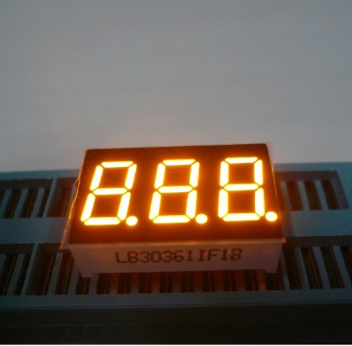 Three Digit 7 Segment Led Display Pure White Small Seven Segment Display For Electronic Device