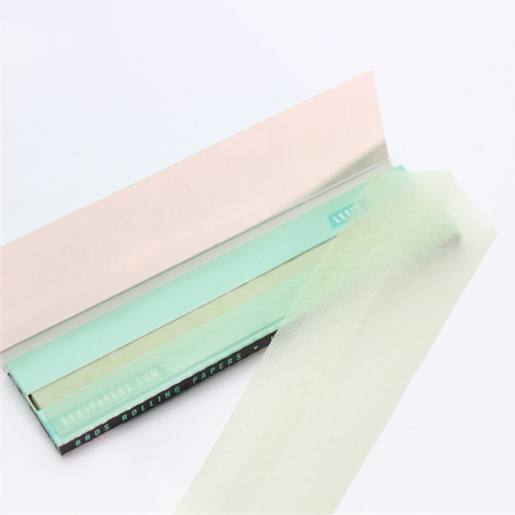 Colored Raw Organic Green King Size Slim Rolling Papers