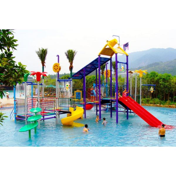 Kids Amusement Park Water Playground / Fiberglass Interactive Water House Toys
