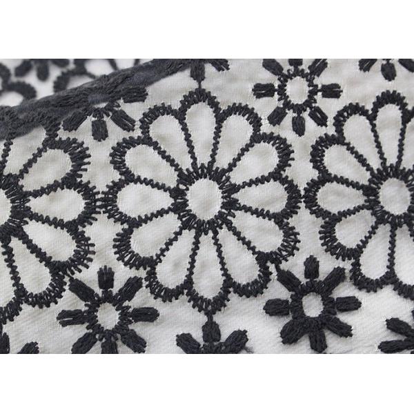 Вышитая умирая ткань полиэстера Органца шнурка ткани шнурка флористическая для платьев