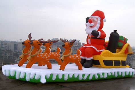 Inflatable Christmas Santa Cartoon for Events Advertising Festival Custom From Manufacturer