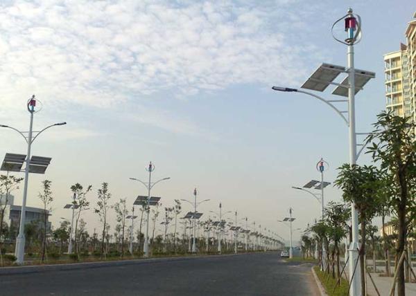 24V Off Grid Solar And Wind Kits Anti - Corrosion Residential Vertical Wind Turbine