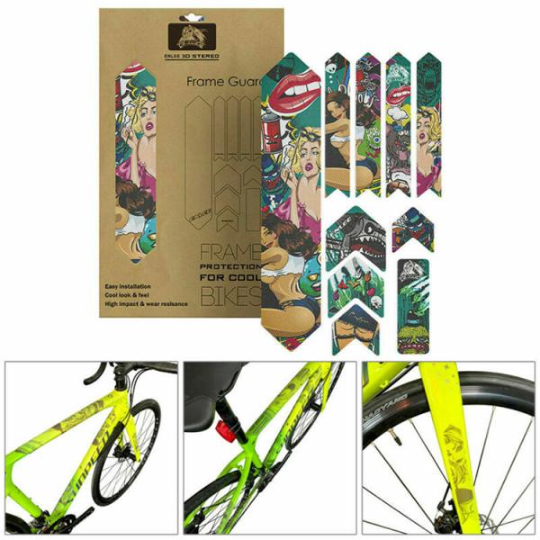 PVC Bike Stickers for Anti-slip MTB Frame Protection and Customized Road Bike Design