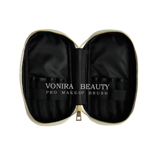 Случай организатора Про сумки держателя щетки макияжа косметический с внутренними карманами сетки для перемещения