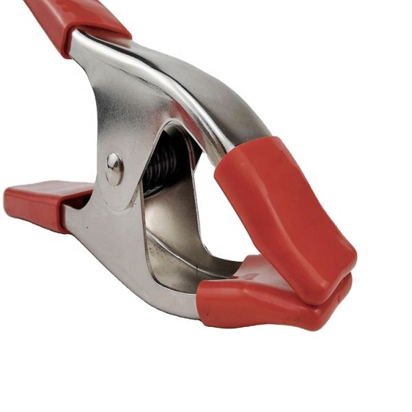 Convenient 6 INCH A-shape Metal Spring Clamps Red With Rubber Fitting Clips for Woodworking