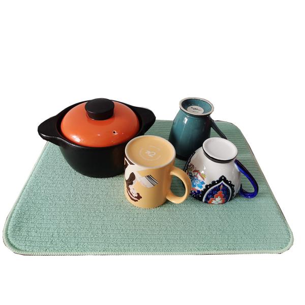 plat absorbant de vaisselle de cuisine de 220gsm 38x50cm séchant Mat Microfiber