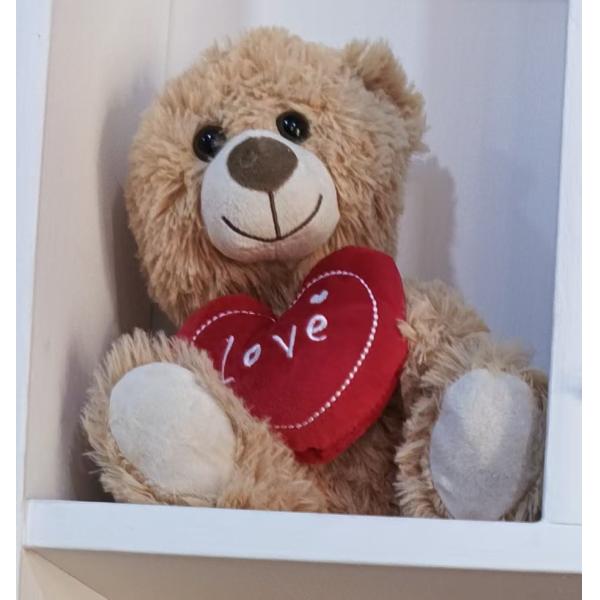 Plush toys stuffed dolls holiday gifts cute cartoon animal toys with red love heart bear toys