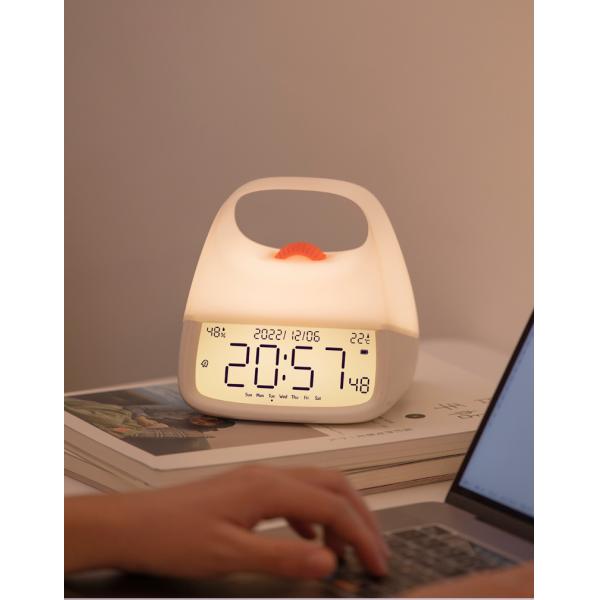 ABS Orange Dot Desk Clock for Bedroom Charming and Adorable Design Quartz Motivity