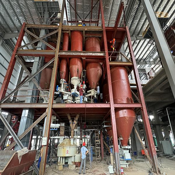 Fully Automated 80Tpd Glass Batch Plant With Tower Type for Raw Material Mixing