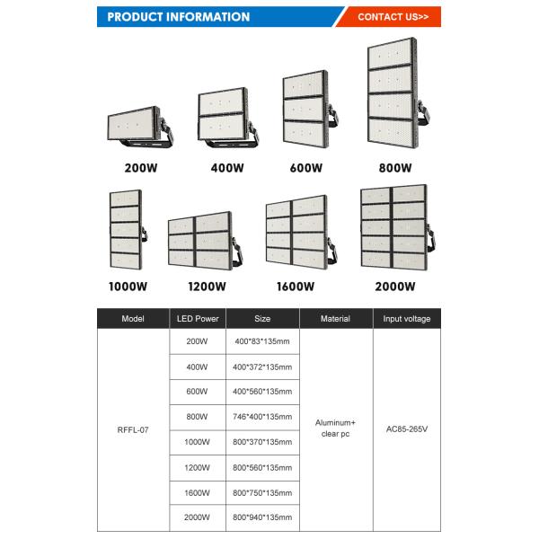 1600 Вт светодиодное освещение стадиона светодиод для наружных видов спорта