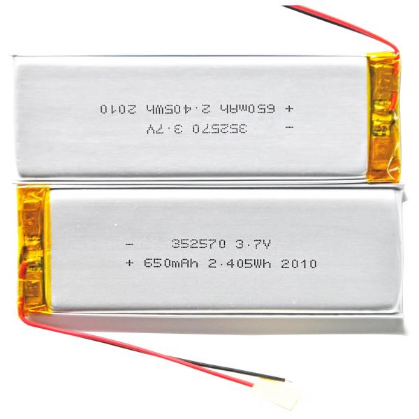 High Discharge Rate Battery  Full Capacity KC 352570 600mAh Lithium Polymer Battery Pa 3.7V Rechargeable Lithium Battery