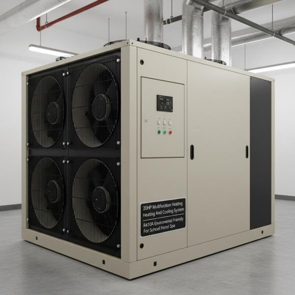 20HP Multifunction R410A Heating and Cooling Heat Pump for Commercial Use in Schools Hotels and Spas
