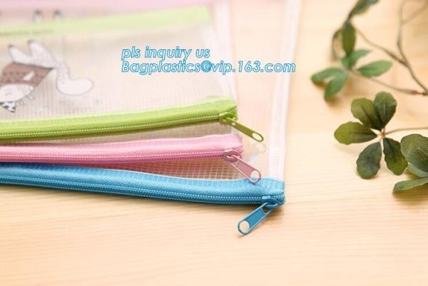 Customize Mesh PVC Pencil Bag A4 Travel Passport Pouch, Plastic k document file bag