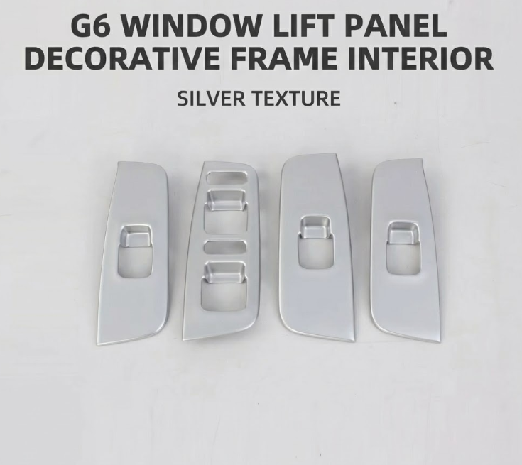For Xpeng G6 Window Lift Panel Decorative Frame Interior, Window Switch Panel Decoration, Window Panel Decoration Stickers.