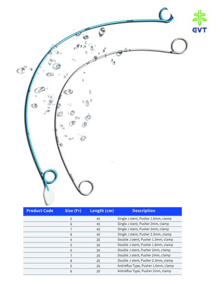 Hydrophilic Double J Stent Catheter With Antireflux Function And Drainage Tube