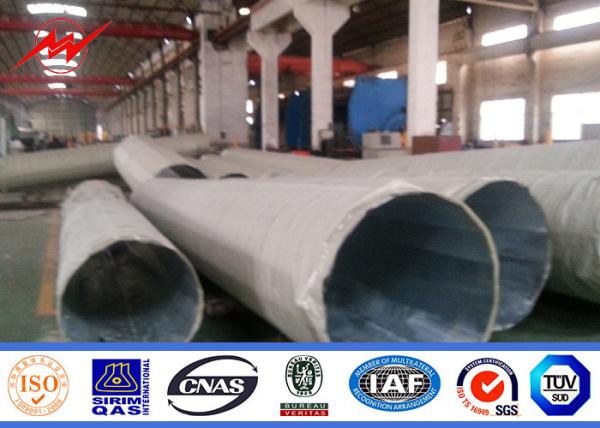27M Tapered Transmission Metal Light Pole Three Sections Slip Joint
