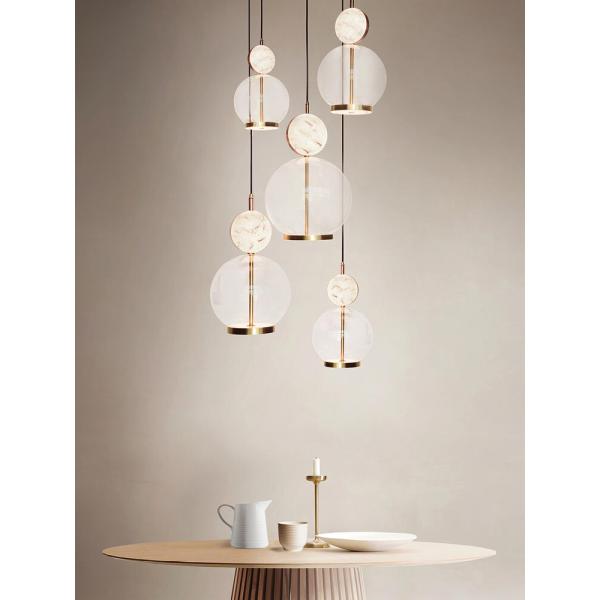 New Marble Led Pendant Chandelier Light Glass Ceiling Kitchen Lights
