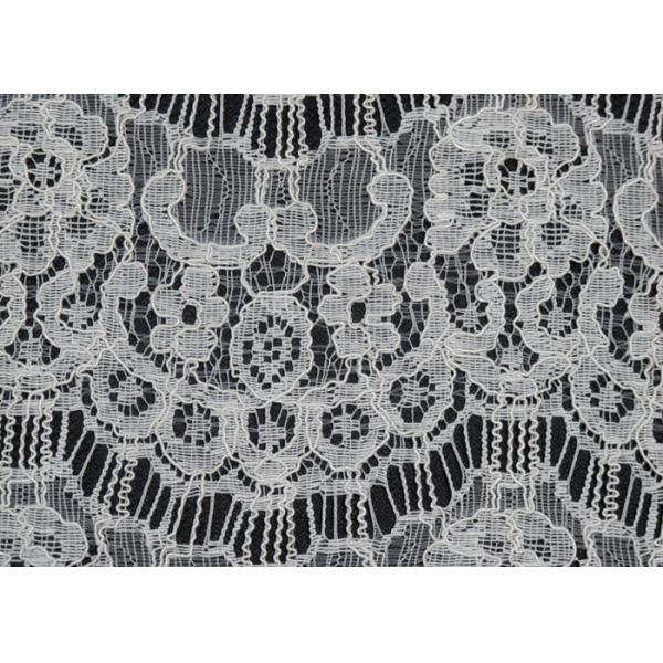 Eyelash Corded Lace Fabric Water Soluble , Stretchy Nylon Cotton Fabric CY-LW0716
