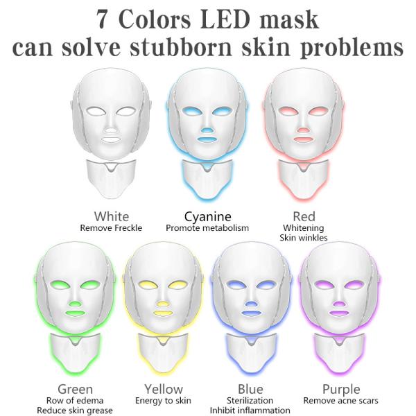 FanXi 7 Colors Light Therapy Face Mask Home Use Photon LED Light Mask