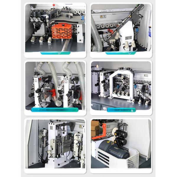 Máquina automática de banda de borde de PVC con doble recorte y recorte de esquinas de pre fresado