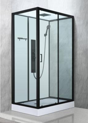 Stylish Shower Room And Black Frame With Tray And Roof