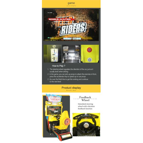 Moveable Seats Four Wheel Drive 42 Inch Screen Racing Car Simulator Arcade Video Machine