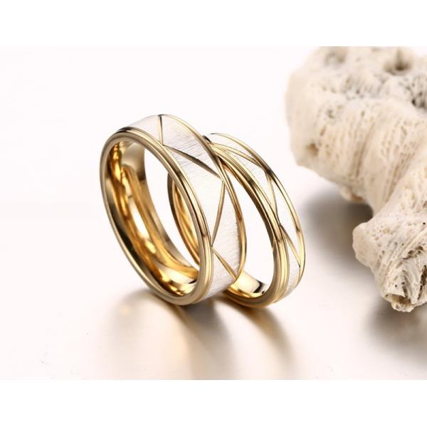 Wedding Stainless Steel Gold Couples Promise Rings 6mm Men And 4mm Women Third Party Appraisal