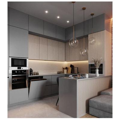 Armário de cozinha japonês com móveis de ilha de design moderno novo modelo