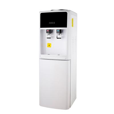 Floor Standing Bottled Water Hot Cold Water Dispenser With Storage Fridge Cabinet