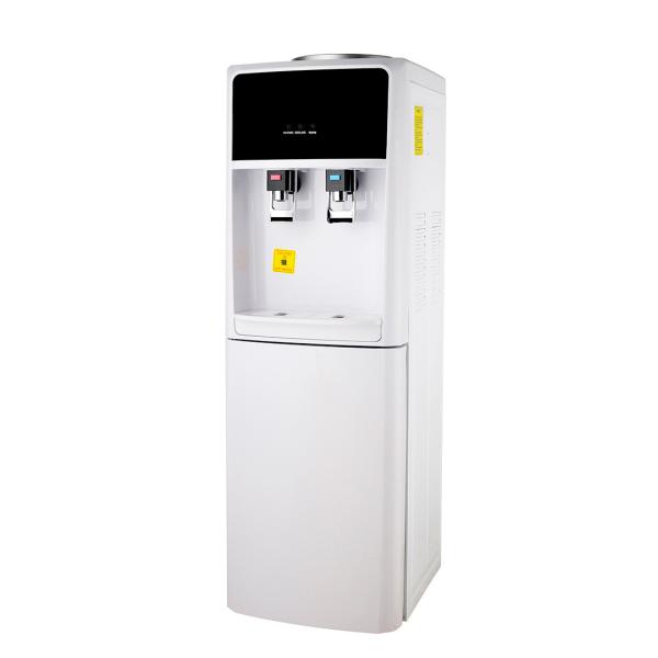 Floor Standing Bottled Water Hot Cold Water Dispenser With Storage Fridge Cabinet