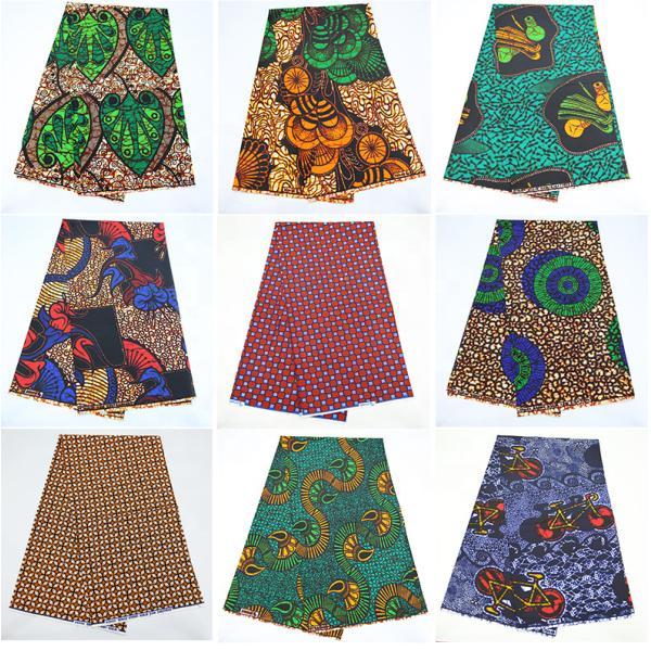100% Cotton REAL WAX print fabric African ankara fabrics with Kente Design Width 58/60