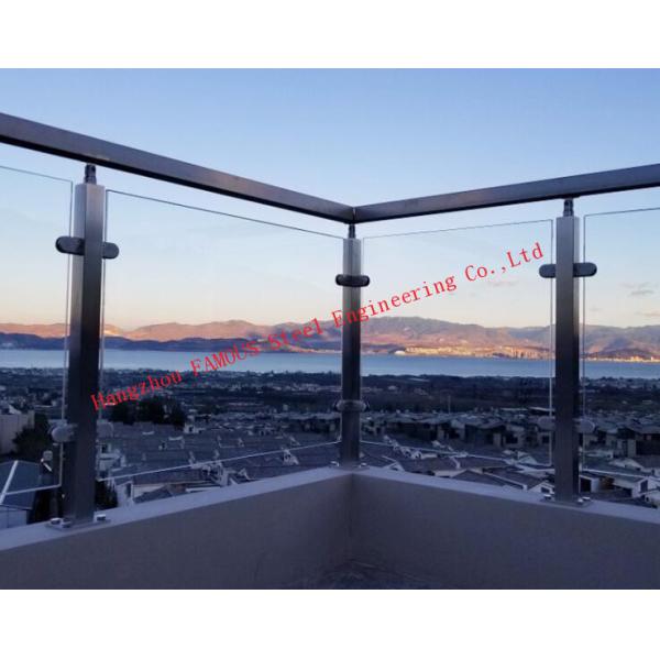 Spigot Bracket Outdoor Glass Balustrade Toughenend Glass Railing Handrail