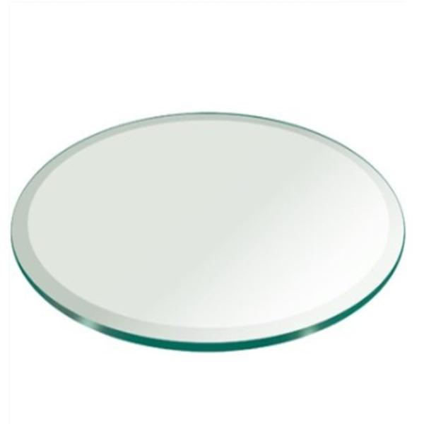 Moderno design de vidro temperado de mesa redonda com vidro laminado
