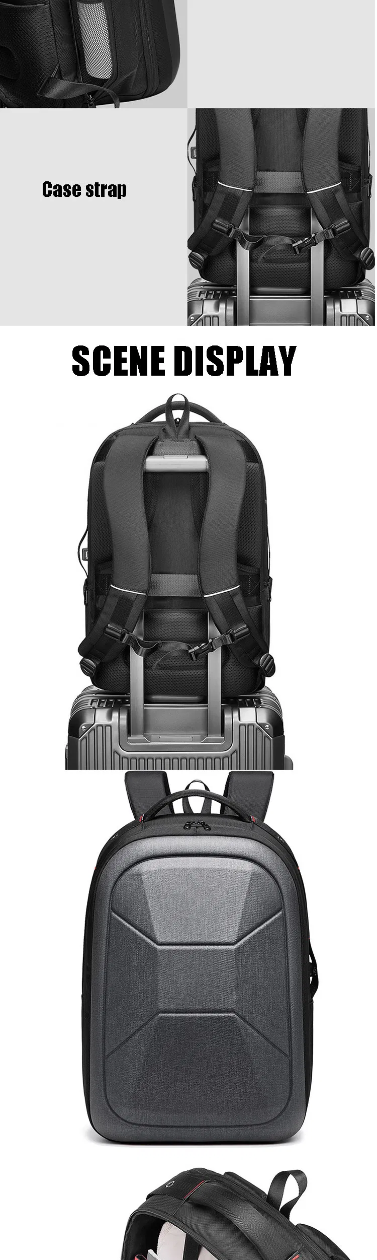 EVA Hard Shell Laptop Backpack 17 Inch Waterproof 1.25kg