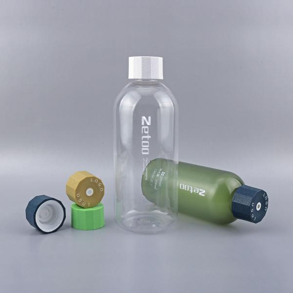 250ml / 300ml Plastic Cosmetic Bottle Customized Beauty Product Bottle With 40mm Diameter Cap
