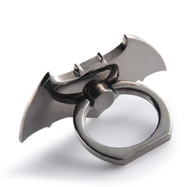 Mini Durable Zinc Alloy Bat Design Metal Die Casting Process Black Phone Stand for Mobile Phone Notepad