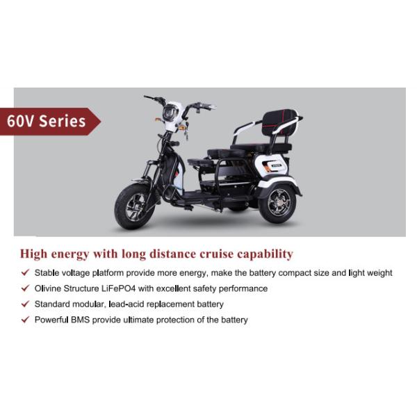 Портативный электрический мотоцикл литийный аккумулятор Lifepo4 60V 30AH с металлическим корпусом