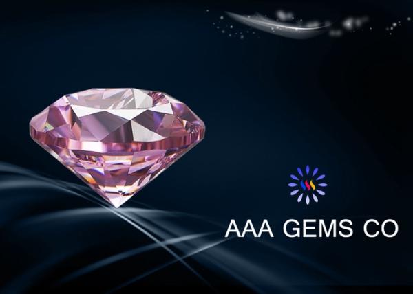 Pink Round Enhanced Moissanite Loose Stones High Heat Conductance