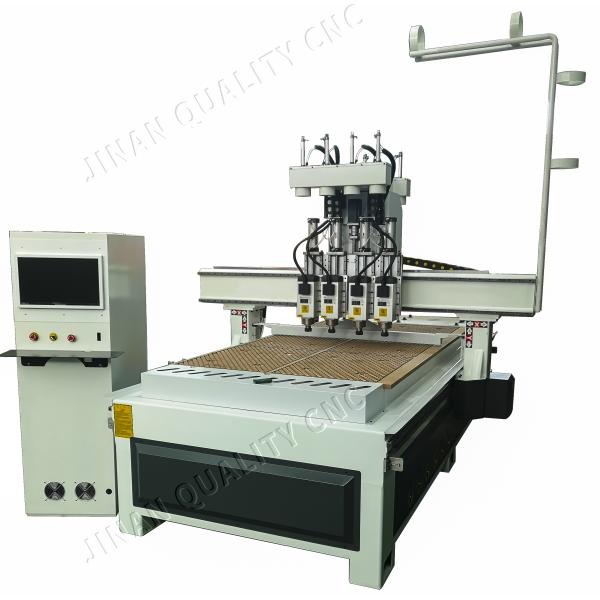 Automatic Tool Changer Computer Controlled Wood Router Machine With 4 Heads