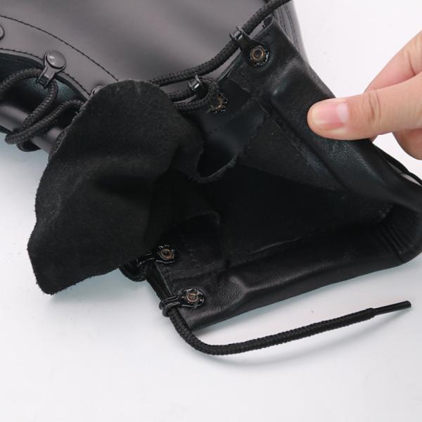 Людей ботинка тактических ботинок боя подошва неподдельных кожаных черных резиновая 6