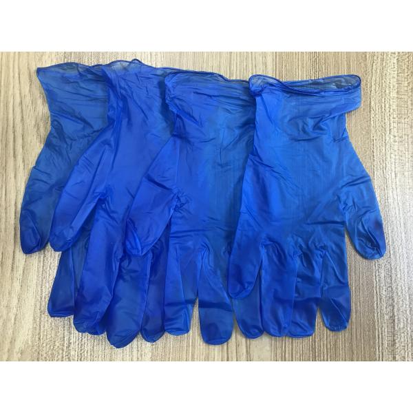 Blue Color Disposable Food Contact Gloves / Restaurant Disposable Food Safe Gloves
