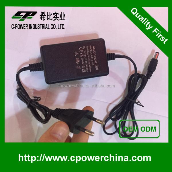 24W AC/DC Power Adapter for CCTV Output Frequency 50/60Hz Output Power 1-50W