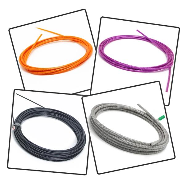 Plastic Coated galvanized Colorful PVC Coated Steel Wire Rope 1*7 7*7 7*19 Cable rope for Bending Construction