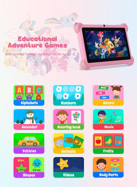 C Idea 7 Inch Android 14 Educational Smart Tablet For Students CM88  pink